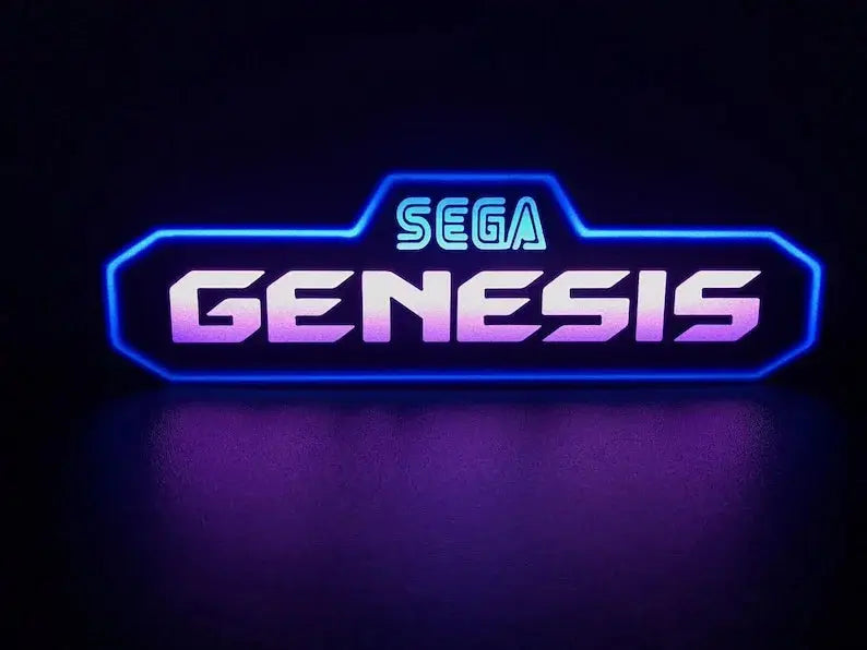 Sega Genesis 3d Printed Led Sign FYLZGO Signs