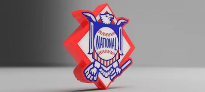 Major League Baseball National League Logo LED LightBox Sign / Lamp FYLZGO Signs
