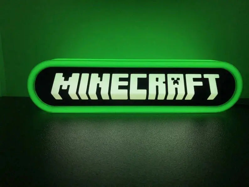 Minecraft 3d Printed Led Sign FYLZGO Signs