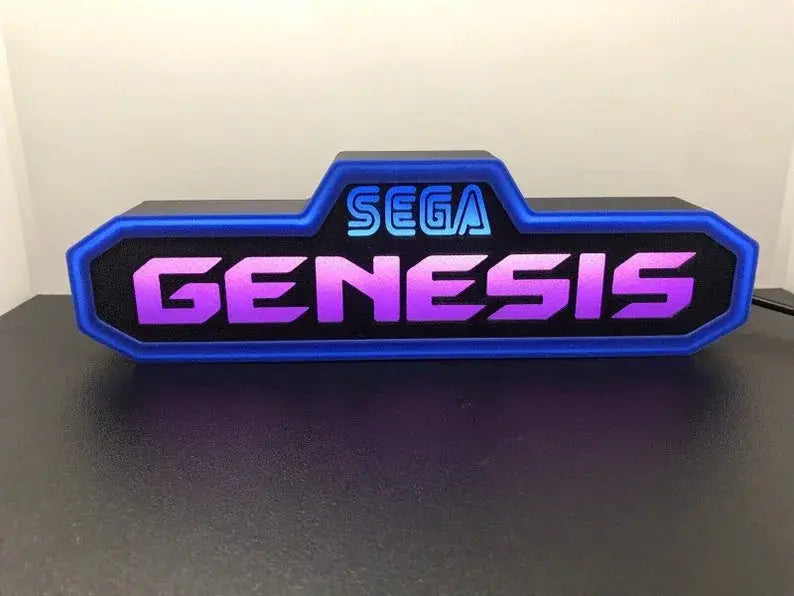 Sega Genesis 3d Printed Led Sign FYLZGO Signs