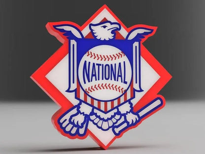 Major League Baseball National League Logo LED LightBox Sign / Lamp FYLZGO Signs