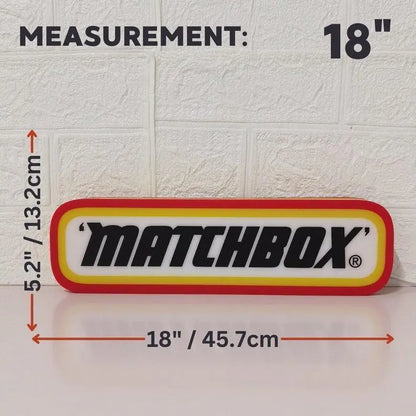 Matchbox Logo Inspired LED Lightbox, Dimmable & USB Powered, Perfect for Matchbox car collectors FYLZGO Signs