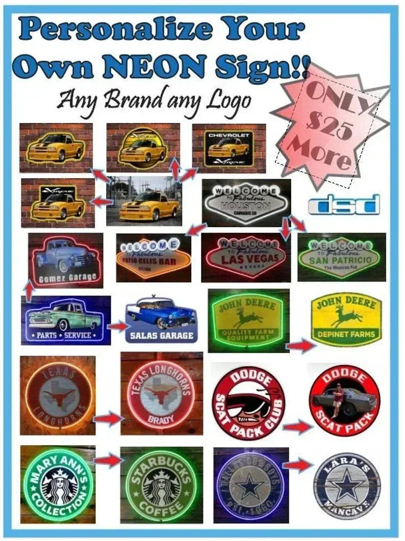 Design inspired 18" dodge Mopar garage hemi LED neon Sign with blue light FYLZGO Signs