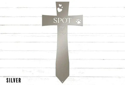 Cross Pet Memorial Personalized Garden Stake | Pet Grave Marker | Pet Loss | Sympathy Gift | Yard Art | Garden Decor | Gift for Her FYLZGO Signs