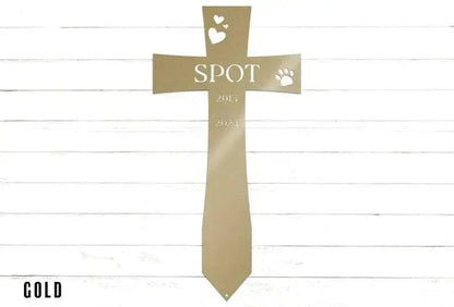 Cross Pet Memorial Personalized Garden Stake | Pet Grave Marker | Pet Loss | Sympathy Gift | Yard Art | Garden Decor | Gift for Her FYLZGO Signs