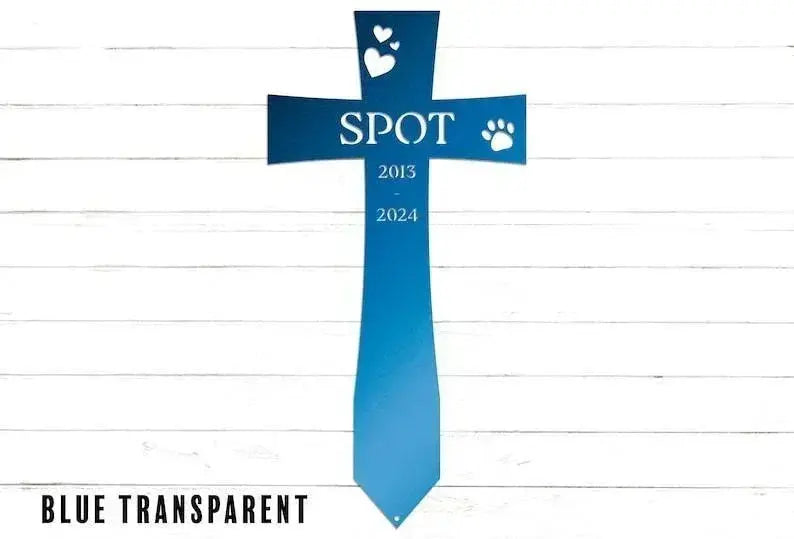 Cross Pet Memorial Personalized Garden Stake | Pet Grave Marker | Pet Loss | Sympathy Gift | Yard Art | Garden Decor | Gift for Her FYLZGO Signs