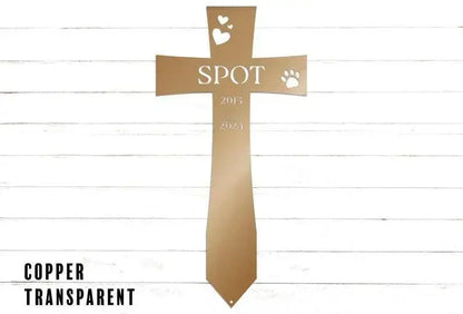Cross Pet Memorial Personalized Garden Stake | Pet Grave Marker | Pet Loss | Sympathy Gift | Yard Art | Garden Decor | Gift for Her FYLZGO Signs