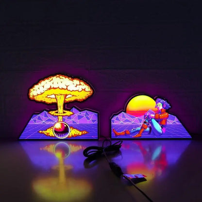 Total nuclear annihilation Pinball Topper (2pcs) LED - USB - Dimmeable, video game machine topper, pinball machine Accessories FYLZGO Signs