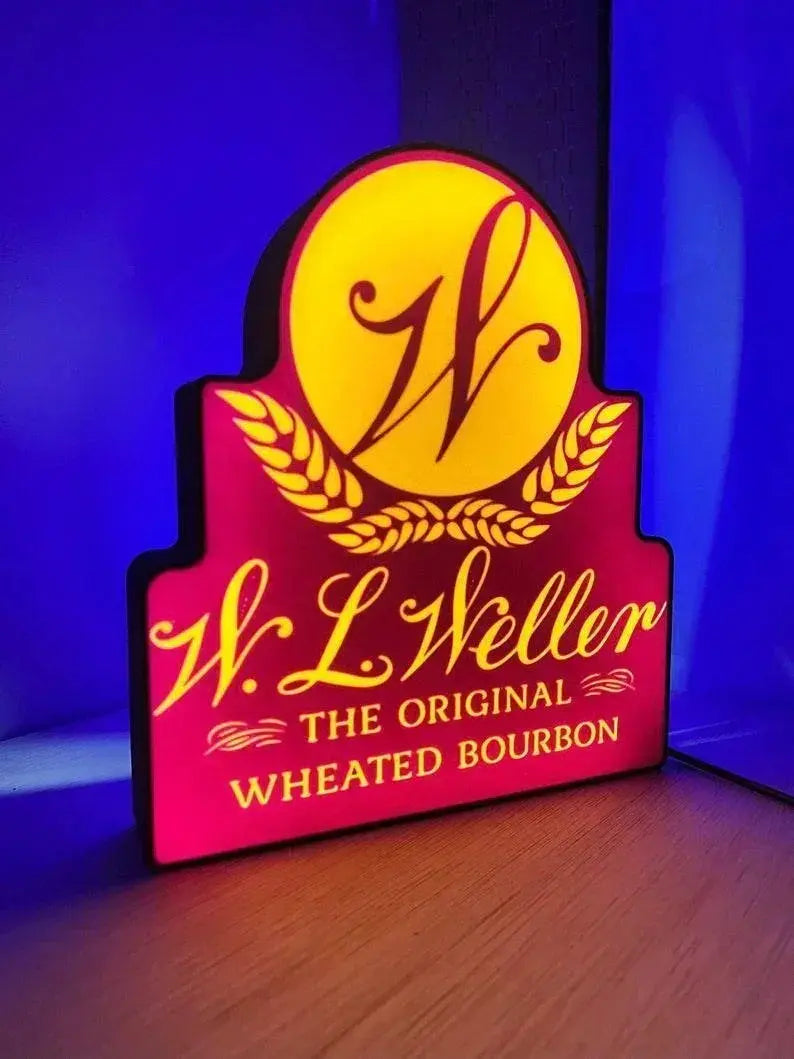 Weller Bourbon Led Lightbox - Handcrafted Whiskey-Inspired Home Decor FYLZGO Signs