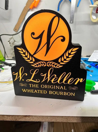 Weller Bourbon Led Lightbox - Handcrafted Whiskey-Inspired Home Decor FYLZGO Signs