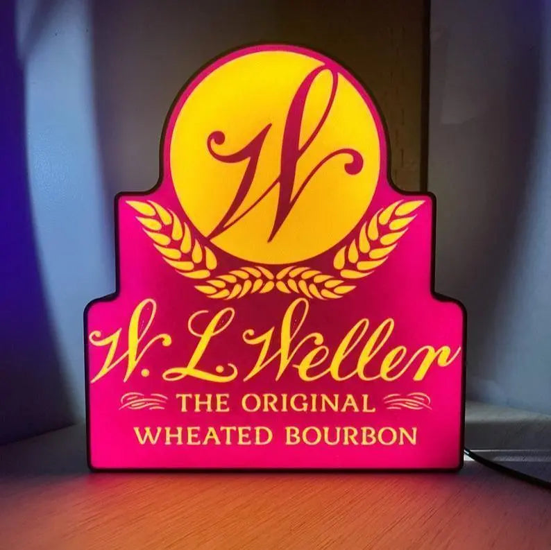 Weller Bourbon Led Lightbox - Handcrafted Whiskey-Inspired Home Decor FYLZGO Signs