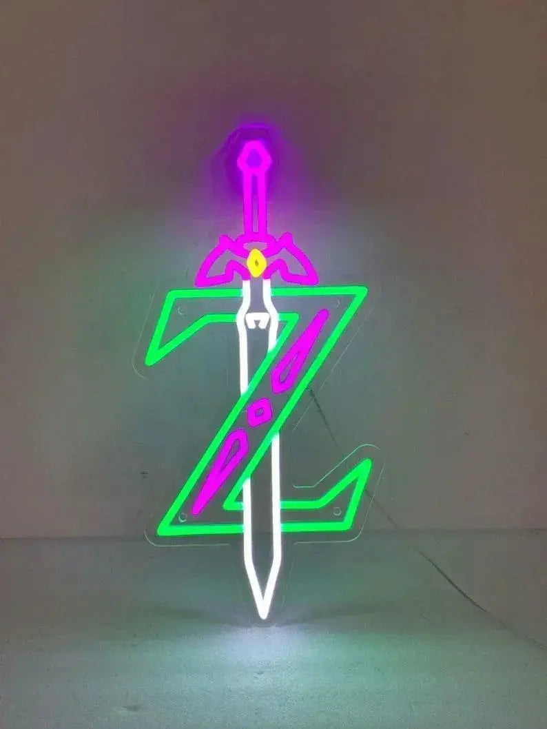 Zelda Master Sword Neon Sign, Game Room Wall Decor, Custom Neon Sign, Led Neon Ligth, Master Sword art Decoration FYLZGO Signs
