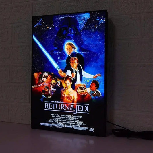 Star Wars Return of the Jedi Movie Poster LED Lightbox | Fully Dimmable & Powered by USB FYLZGO Signs