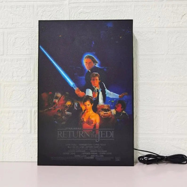 Star Wars Return of the Jedi Movie Poster LED Lightbox | Fully Dimmable & Powered by USB FYLZGO Signs