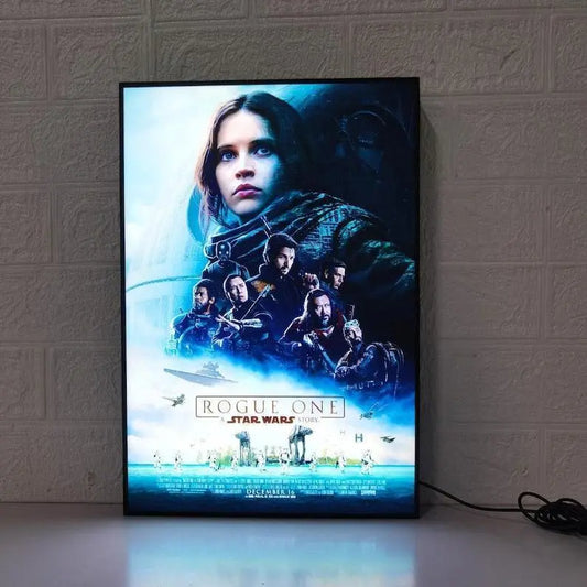 Star Wars Rogue One Movie Poster LED Lightbox, Fully Dimmable & Powered by USB FYLZGO Signs