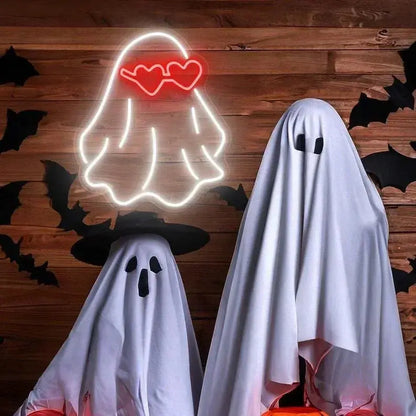 Ghost Neon Sign, Halloween Decor, Halloween Neon Sign, Kid's Room Neon Light, Led Lights, Halloween Party Ghost Sign, Halloween Gift FYLZGO Signs