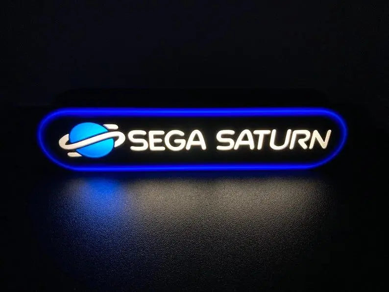 Sega Saturn 3d Printed Led Sign FYLZGO Signs