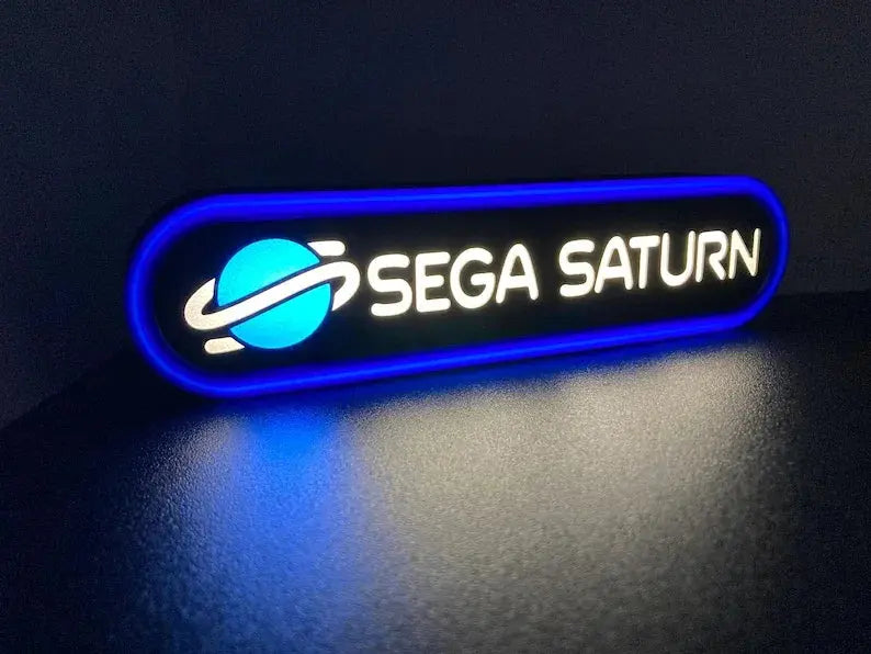 Sega Saturn 3d Printed Led Sign FYLZGO Signs