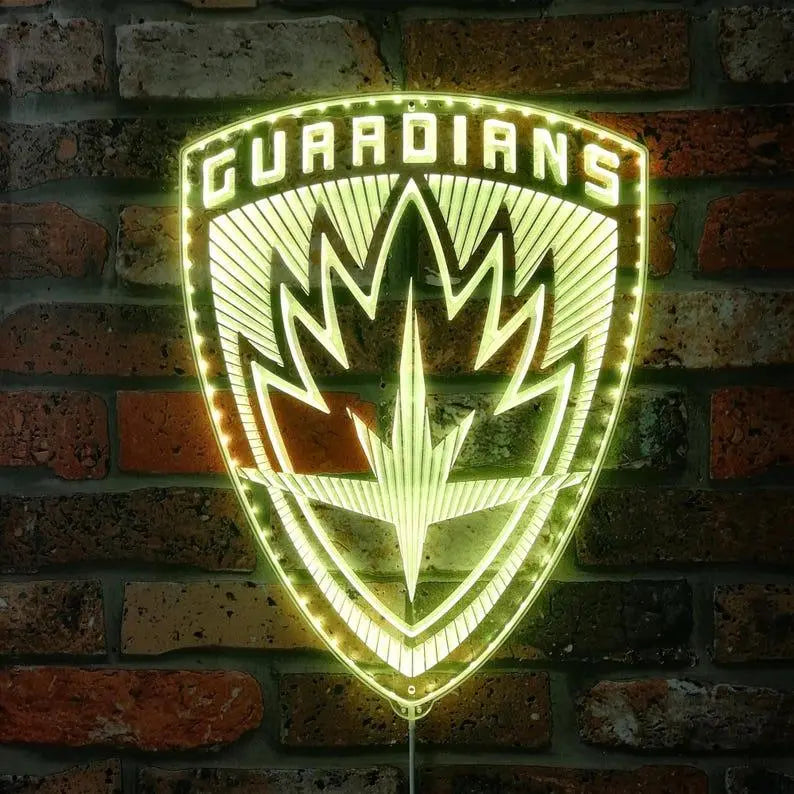 Guardians of the Galaxy Chroma Shape Light Sign, Video Game Room Night Light, Neon Colors Transition Wall Plaque FYLZGO Signs