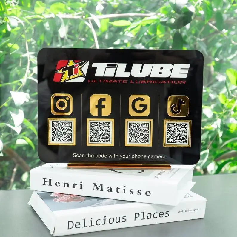 Mini qr code sign, QR Code Sign Social Media, QR Code Display Sign Acrylic, Custom QR Code Sign, Payment Method Sign, Custom Logo Sign FYLZGO Signs