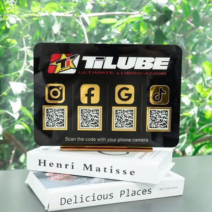 Mini qr code sign, QR Code Sign Social Media, QR Code Display Sign Acrylic, Custom QR Code Sign, Payment Method Sign, Custom Logo Sign FYLZGO Signs