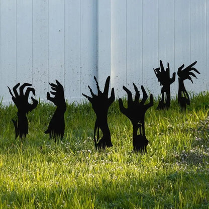 Zombie Hands Metal Sign, Zombie Hands Metal Yard Stake, Halloween Decor, Halloween Sign, Zombie Decoration, Halloween Outdoor Decor FYLZGO Signs