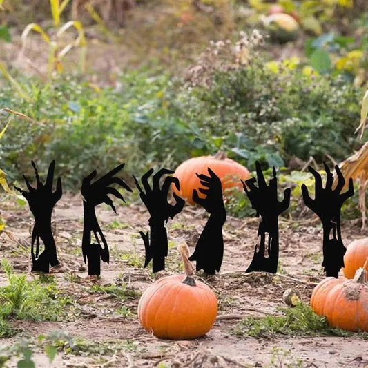 Zombie Hands Metal Sign, Zombie Hands Metal Yard Stake, Halloween Decor, Halloween Sign, Zombie Decoration, Halloween Outdoor Decor FYLZGO Signs