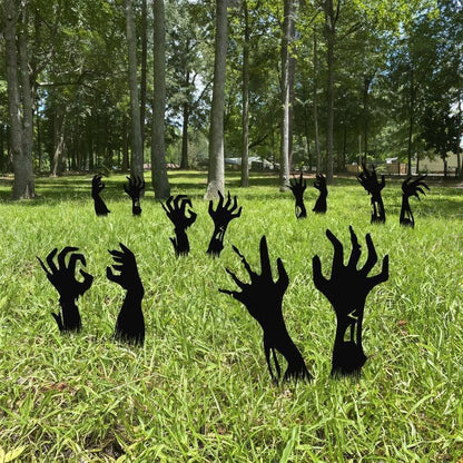 Zombie Hands Metal Sign, Zombie Hands Metal Yard Stake, Halloween Decor, Halloween Sign, Zombie Decoration, Halloween Outdoor Decor FYLZGO Signs