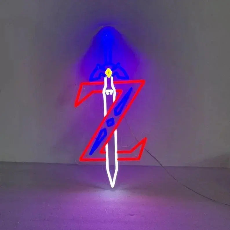Zelda Master Sword Neon Sign, Game Room Wall Decor, Custom Neon Sign, Led Neon Ligth, Master Sword art Decoration FYLZGO Signs
