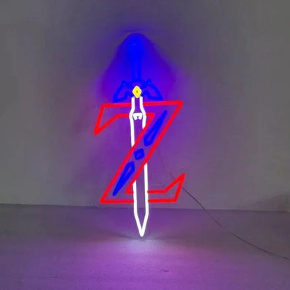 Zelda Master Sword Neon Sign, Game Room Wall Decor, Custom Neon Sign, Led Neon Ligth, Master Sword art Decoration FYLZGO Signs