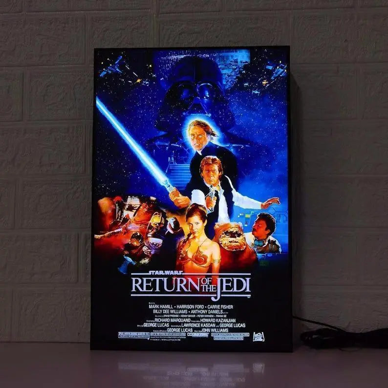 Star Wars Return of the Jedi Movie Poster LED Lightbox | Fully Dimmable & Powered by USB FYLZGO Signs