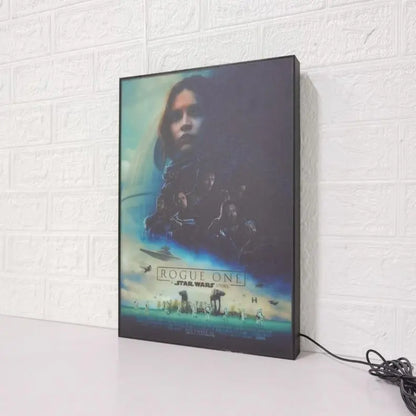 Star Wars Rogue One Movie Poster LED Lightbox, Fully Dimmable & Powered by USB FYLZGO Signs