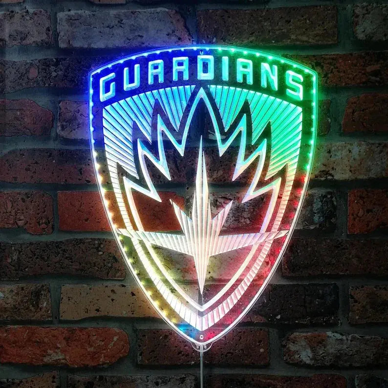 Guardians of the Galaxy Chroma Shape Light Sign, Video Game Room Night Light, Neon Colors Transition Wall Plaque FYLZGO Signs