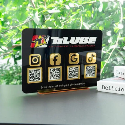 Mini qr code sign, QR Code Sign Social Media, QR Code Display Sign Acrylic, Custom QR Code Sign, Payment Method Sign, Custom Logo Sign FYLZGO Signs