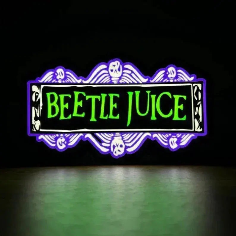 BeetleJuice Inspired LED Light Box FYLZGO Signs
