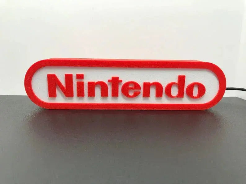 Nintendo 3d Printed Led Sign FYLZGO Signs