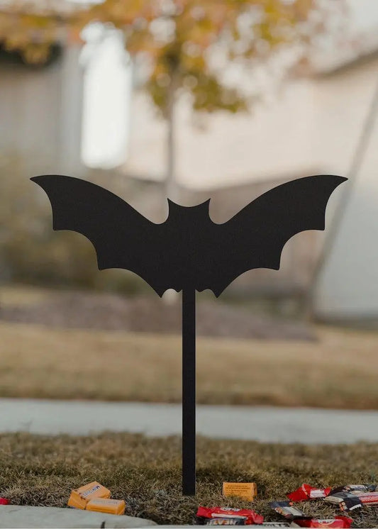 Bat Yard Stake | Halloween Decor | Spooky Yard Art | Outdoor Halloween Decor | Bat Decor | Halloween Bat | Cute Bat FYLZGO Signs