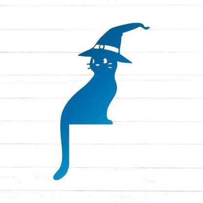 Witch Cat Door Frame Topper Metal | Halloween Witch | Black Cat Decor | Cat Door Frame Decor | Halloween Decor FYLZGO Signs