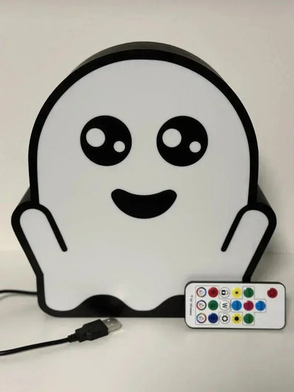 Halloween Ghost Light Decoration | Double Sided 3D Printed Ghost LED Light | Halloween Decor | Funny Halloween Decoration FYLZGO Signs