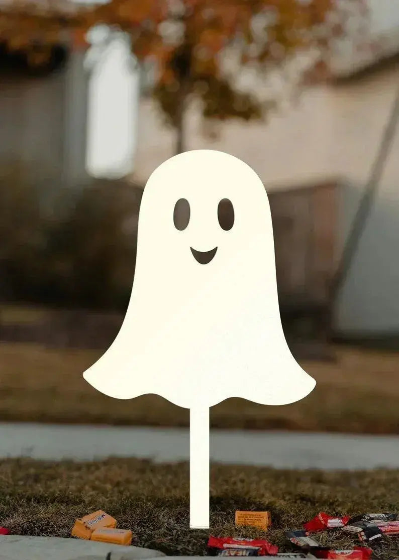 Ghost Yard Stake | Halloween Decor | Spooky Yard Art | Outdoor Halloween Decor | Ghost Decor | Halloween Ghost | Cute Ghost FYLZGO Signs