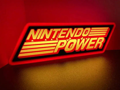 Nintendo Power 3d Printed Led Sign FYLZGO Signs
