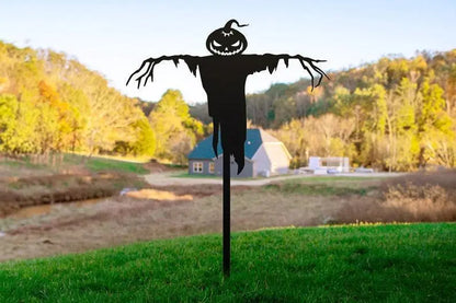 Scarecrow Yard Stake | Halloween Decor | Spooky Yard Art | Outdoor Halloween Decor | Scarecrow Decor | Fall Scarecrow FYLZGO Signs