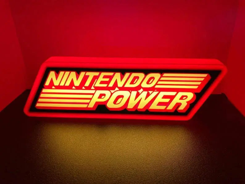 Nintendo Power 3d Printed Led Sign FYLZGO Signs