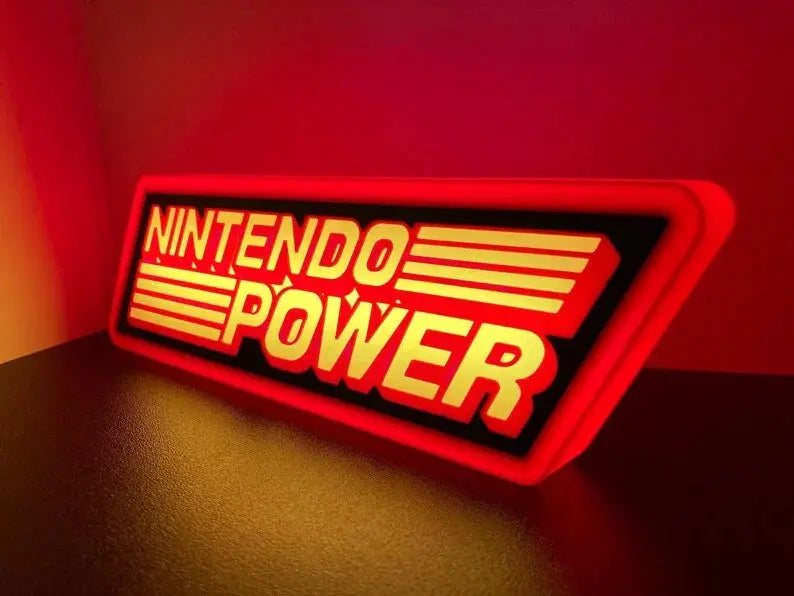 Nintendo Power 3d Printed Led Sign FYLZGO Signs