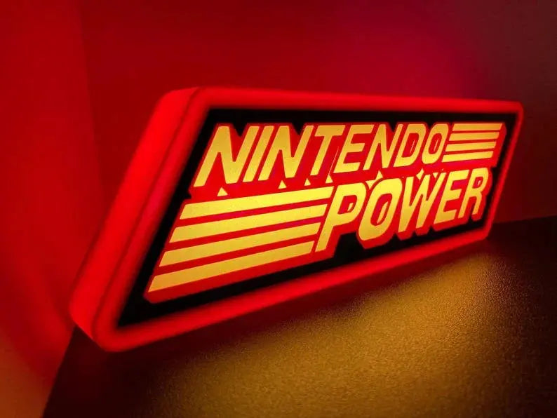 Nintendo Power 3d Printed Led Sign FYLZGO Signs