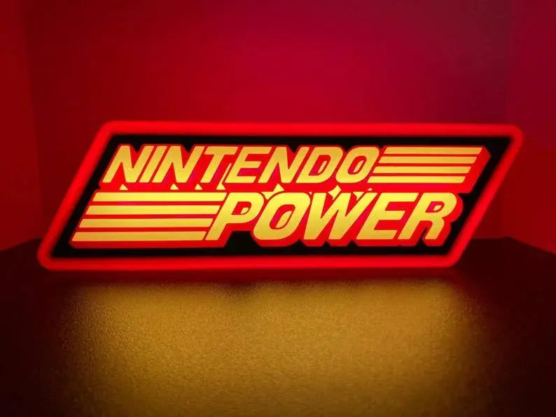 Nintendo Power 3d Printed Led Sign FYLZGO Signs