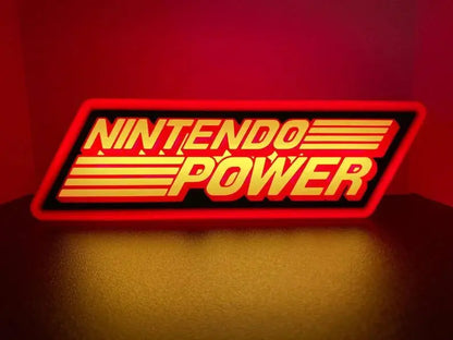 Nintendo Power 3d Printed Led Sign FYLZGO Signs