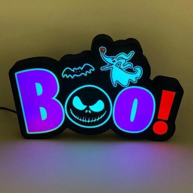 Lamp - Jack Skellington - LED - Sign - Light Box - Custom - Lighting - Cinema - Poster - Halloween FYLZGO Signs