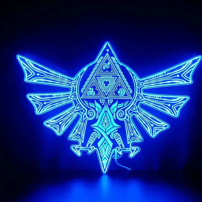 Triforce Zelda Legend 3D Style Night Light Neon LED Sign, Christmas Gifts, Game Room Decor Gifts FYLZGO Signs