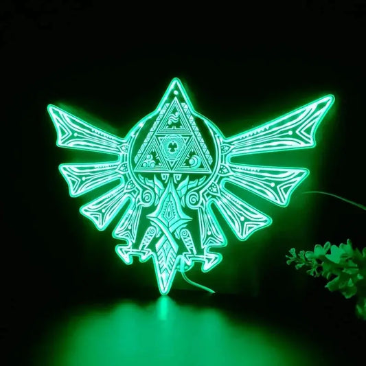 Triforce Zelda Legend 3D Style Night Light Neon LED Sign, Christmas Gifts, Game Room Decor Gifts FYLZGO Signs